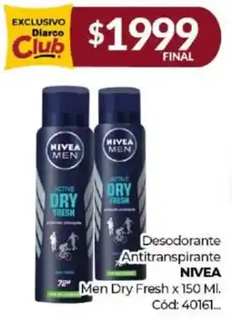 Diarco Nivea desodorante antitranspirante oferta