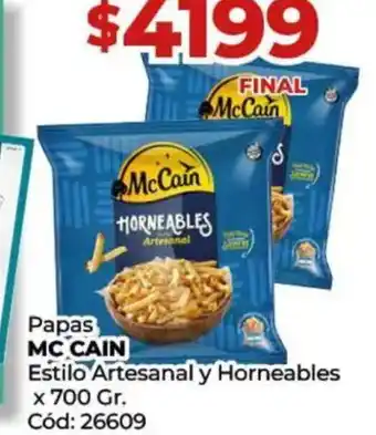 Diarco Mc cain papas estilo artesanal y horneables oferta