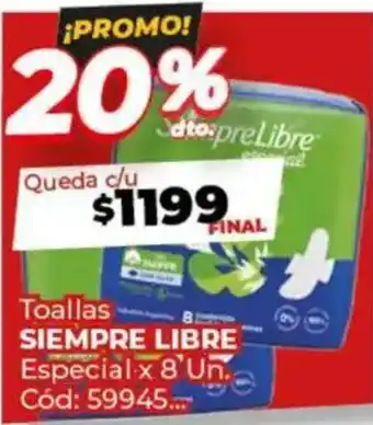 Diarco Toallas siempre libre especial oferta