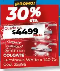 Diarco Colgate dentifrico luminous white oferta