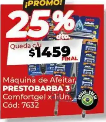 Diarco Prestobarba 3 máquina de afeitar comfortgel oferta