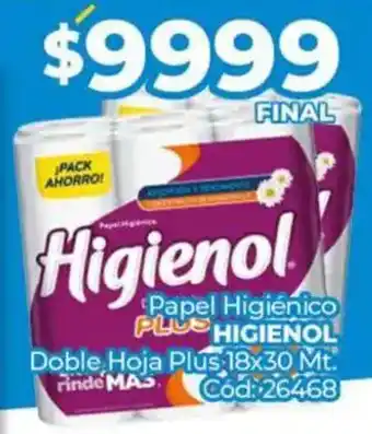 Diarco Higienol papel higiénico doble hoja plus oferta