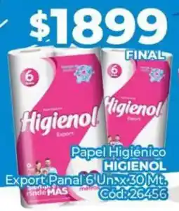 Diarco Higienol papel higiénico export panal oferta