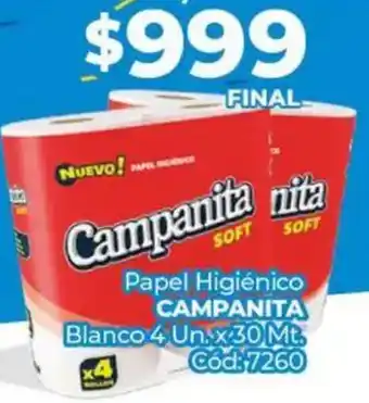 Diarco Campanita papel higiénico blanco oferta