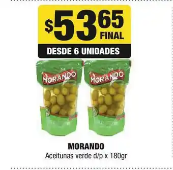 Maxi Ofertas Morando Aceitunas Verde d/p x 180gr oferta