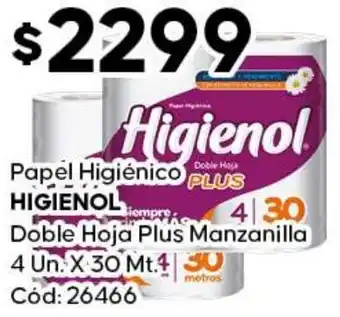 Diarco Higienol papel higiénico doble hoja plus manzanilla oferta