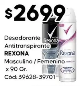 Diarco Rexona desodorante masculino / femenino emotion oferta