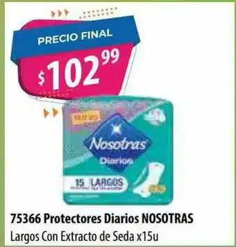 Micropack Protectores Diarios Nosotras Largos Con Extracto De Seda oferta