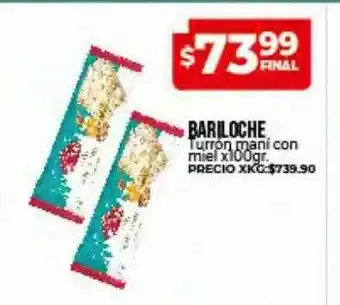 Supermayorista Vital Bariloche Turrón Mani Con Miel oferta