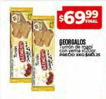 Supermayorista Vital Georgalos Turrón De Mani Con Yema oferta