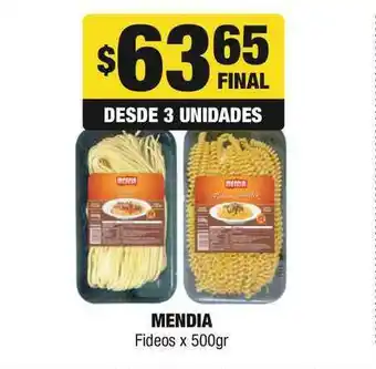 Maxi Ofertas Mendia Fideos x 500gr oferta