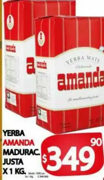 Supermercados Caracol Yerba Amanda Madurac. Justa oferta