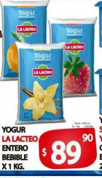 Supermercados Caracol Yogur La Lacteo Entero Bebible oferta