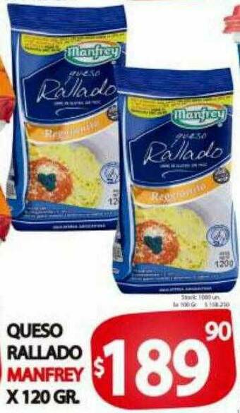 Supermercados Caracol Queso Rallado Manfrey oferta