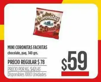 Supermercados Vea Mini Coronitas Fachitas Chocolate oferta