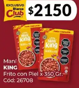 Diarco King maní frito con piel oferta