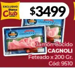 Diarco Cagnoli jamón cocido feteado oferta