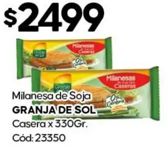 Diarco Granja de sol milanesa de soja casera oferta