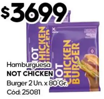 Diarco Not chicken hamburguesa burger oferta