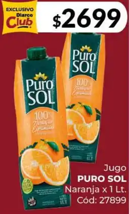 Diarco Puro sol jugo naranja oferta