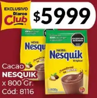 Diarco Nesquik cacao oferta