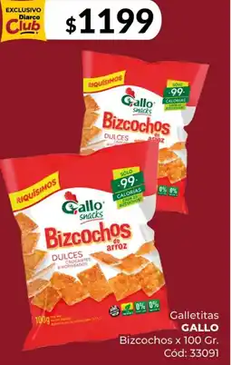 Diarco Gallo galletitas bizcochos oferta