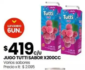 Punto Mayorista Jugo tutti sabor oferta