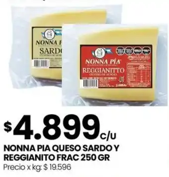 Punto Mayorista Nonna pia queso sardo y reggianito frac oferta