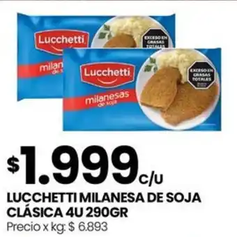 Punto Mayorista Lucchetti milanesa de soja clásica oferta