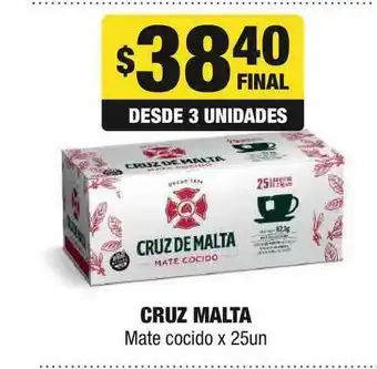 Cruz Malta Mate Cocido x 25un