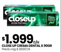 Punto Mayorista Close Up crema dental oferta