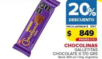 Carrefour Maxi Chocolinas galletitas chocolate oferta