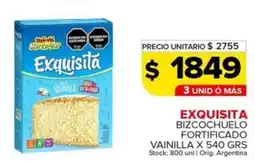 Carrefour Maxi Exquisita bizcochuelo fortificado vainilla oferta