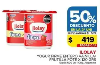 Carrefour Maxi Ilolay yogur firme entero oferta