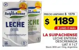 Carrefour Maxi La suipachense leche entera/ descremada uat oferta