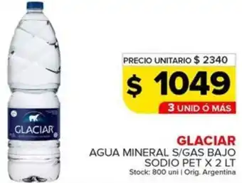 Carrefour Maxi Glaciar agua mineral s/gas bajo sodio pet oferta