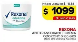 Carrefour Maxi Rexona antitranspirante crema odorono oferta