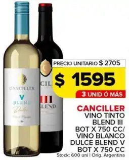 Carrefour Maxi Canciller vino tinto blend III bot oferta