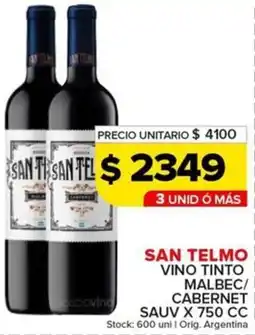 Carrefour Maxi San telmo vino tinto malbec/ cabernet sauv oferta