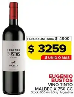 Carrefour Maxi Eugenio bustos vino tinto malbec oferta