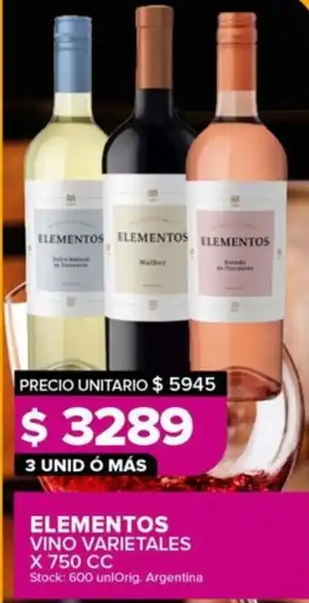 Carrefour Maxi Elementos vino varietales oferta