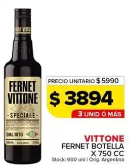 Carrefour Maxi Vittone fernet botella oferta