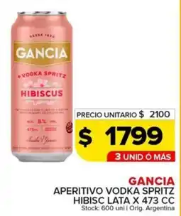 Carrefour Maxi Aperitivo vodka spritz hibisc lata oferta