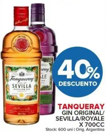 Carrefour Maxi Tanqueray gin original/ sevilla/royale oferta