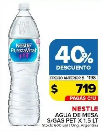 Carrefour Maxi Nestle agua de mesa s/gas pet oferta