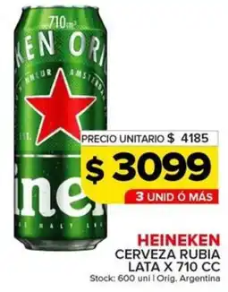 Carrefour Maxi Heineken cerveza rubia lata oferta