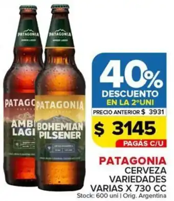 Carrefour Maxi Patagonia cerveza variedades varias oferta