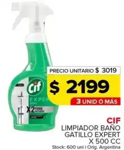 Carrefour Maxi Cif limpiador baño gatillo expert oferta