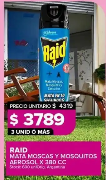 Carrefour Maxi Raid mata moscas y mosquitos aerosol oferta