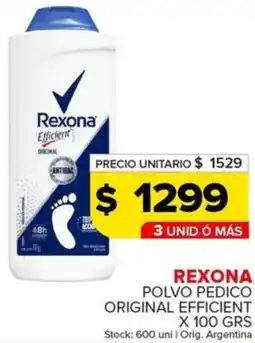 Carrefour Maxi Rexona polvo pedico original efficient oferta